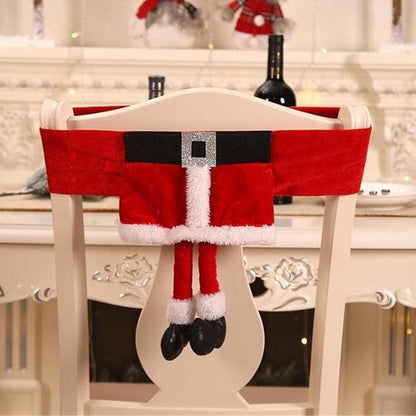 Stylish Chair Covers Christmas Santa Claus Chair Back Cover Christmas Dining Dinner Table Decoration New Year Party Supplies Dining Table Decoration for Home New Year Party  DAME BOHEME