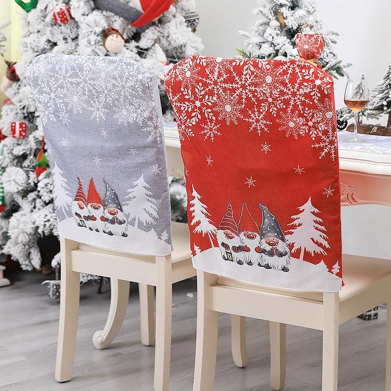 Stylish Chair Covers Christmas Santa Claus Chair Back Cover Christmas Dining Dinner Table Decoration New Year Party Supplies Dining Table Decoration for Home New Year Party  DAME BOHEME
