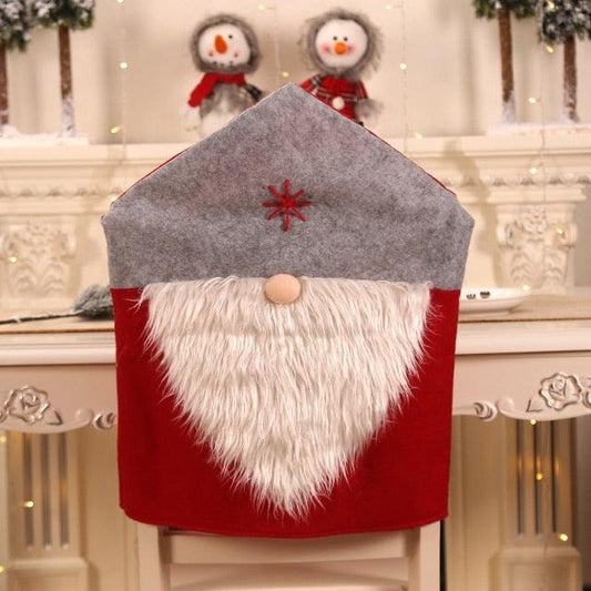 Stylish Chair Covers Christmas Santa Claus Chair Back Cover Christmas Dining Dinner Table Decoration New Year Party Supplies Dining Table Decoration for Home New Year Party  DAME BOHEME