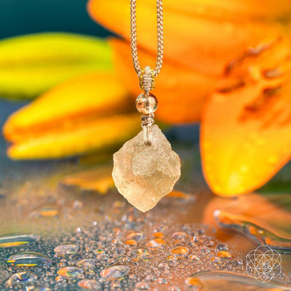The Destiny Relic – Libyan Desert Glass Pendant Necklace  DAME BOHEME