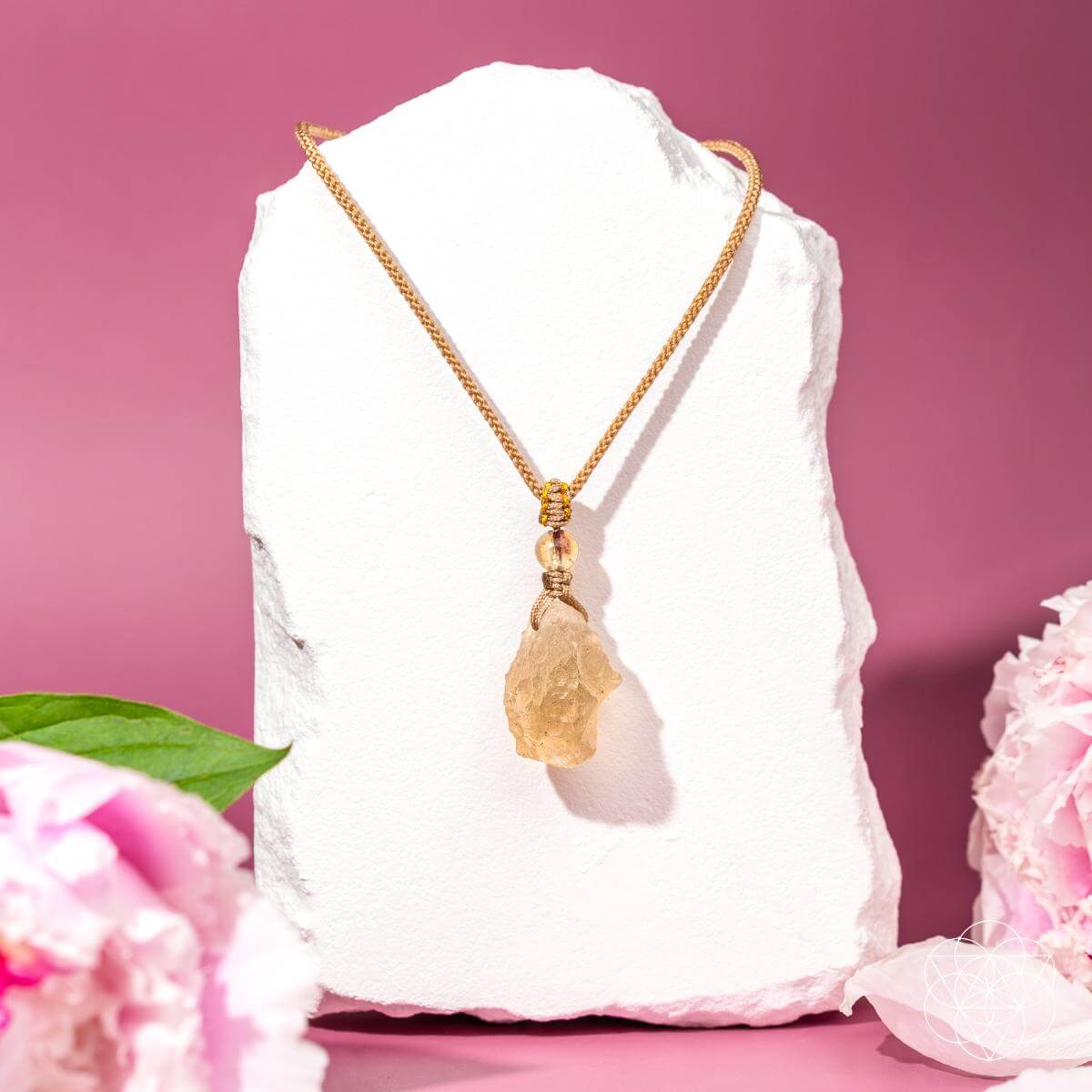 The Destiny Relic – Libyan Desert Glass Pendant Necklace  DAME BOHEME