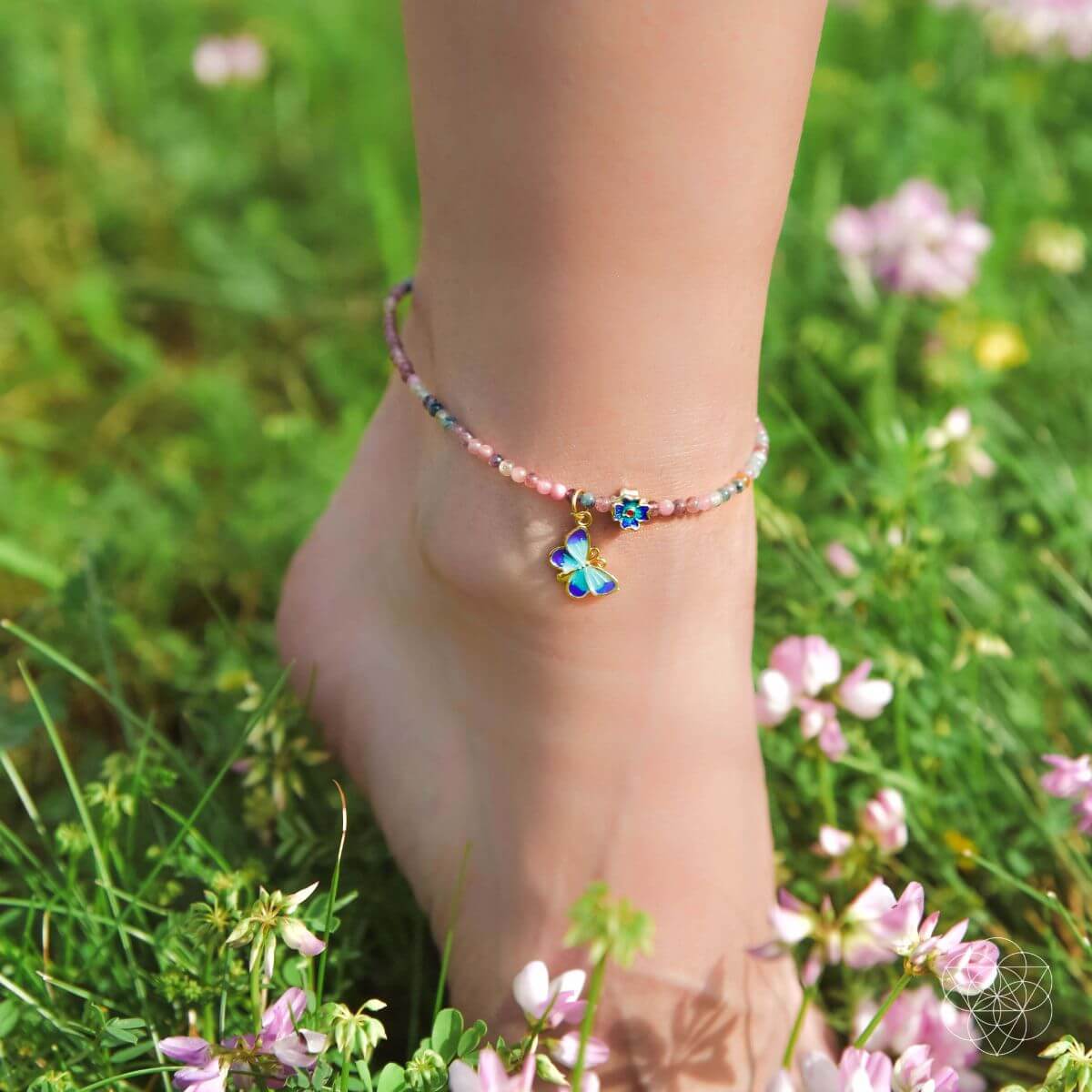 Tourmaline Anklet of Hope  DAME BOHEME