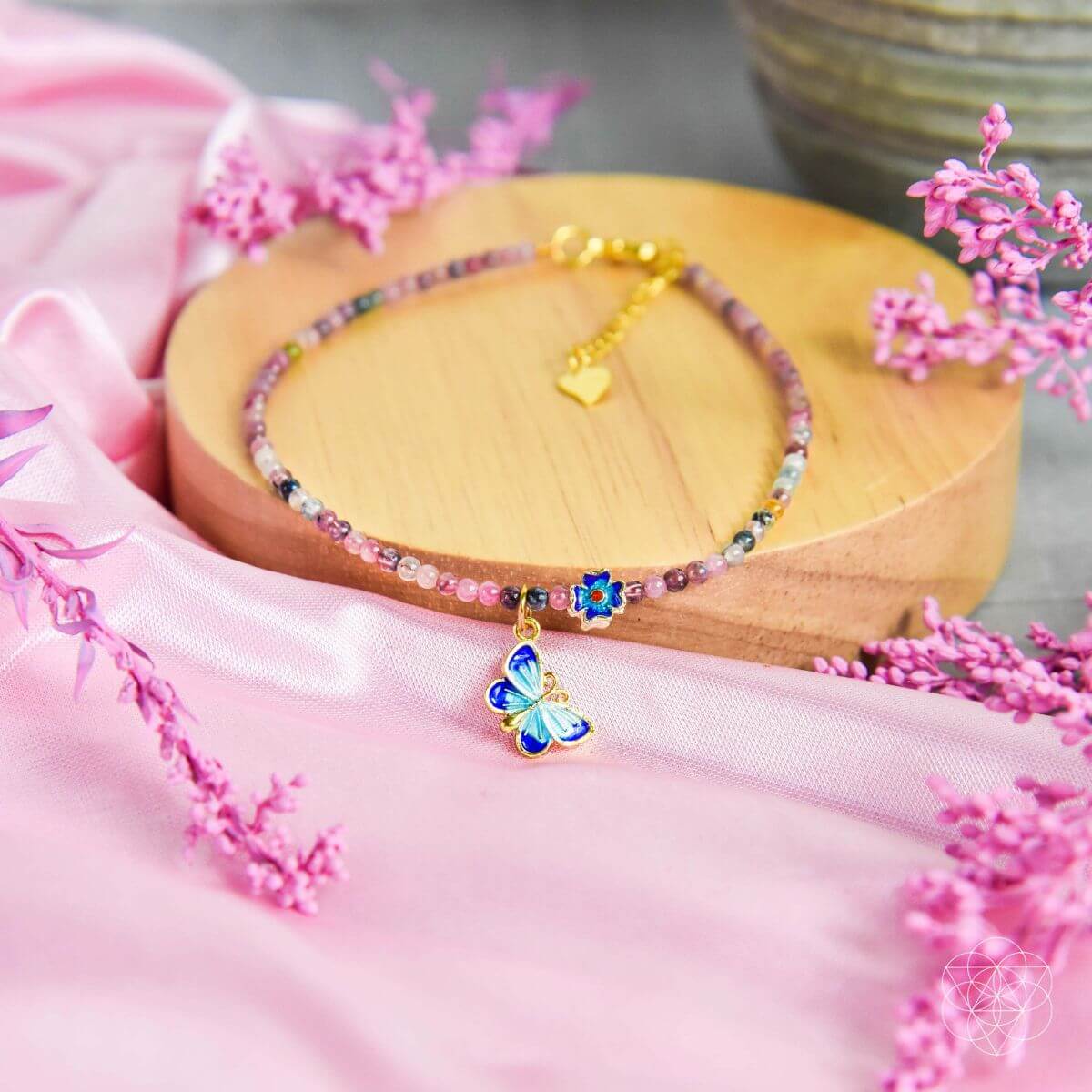 Tourmaline Anklet of Hope  DAME BOHEME