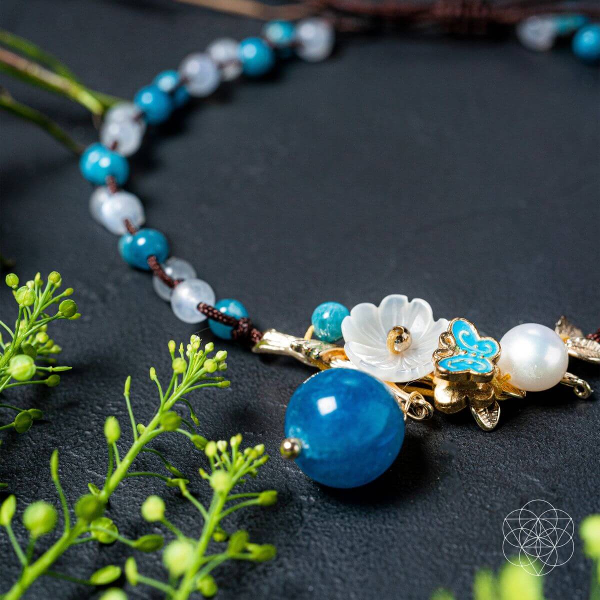 Triple Crystal Anklet of Positivity  DAME BOHEME