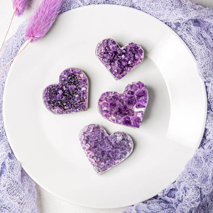 Uruguayan Amethyst Love Heart Cluster - AAA Premium Quality  DAME BOHEME