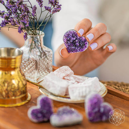 Uruguayan Amethyst Love Heart Cluster - AAA Premium Quality  DAME BOHEME