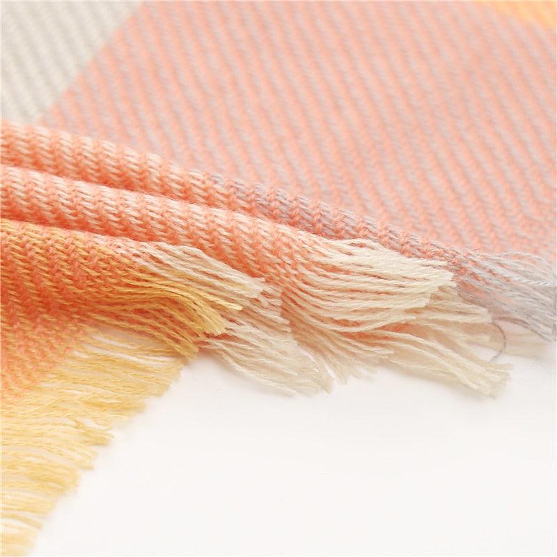 Plaid Pattern Triangle Scarves for Women  DAME BOHEME