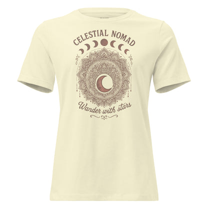Celestial Nomad Vintage Bohemian Women's Graphic T-Shirt  DAME BOHEME