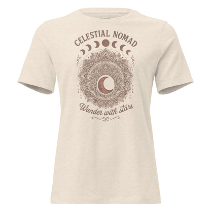 Celestial Nomad Vintage Bohemian Women's Graphic T-Shirt  DAME BOHEME