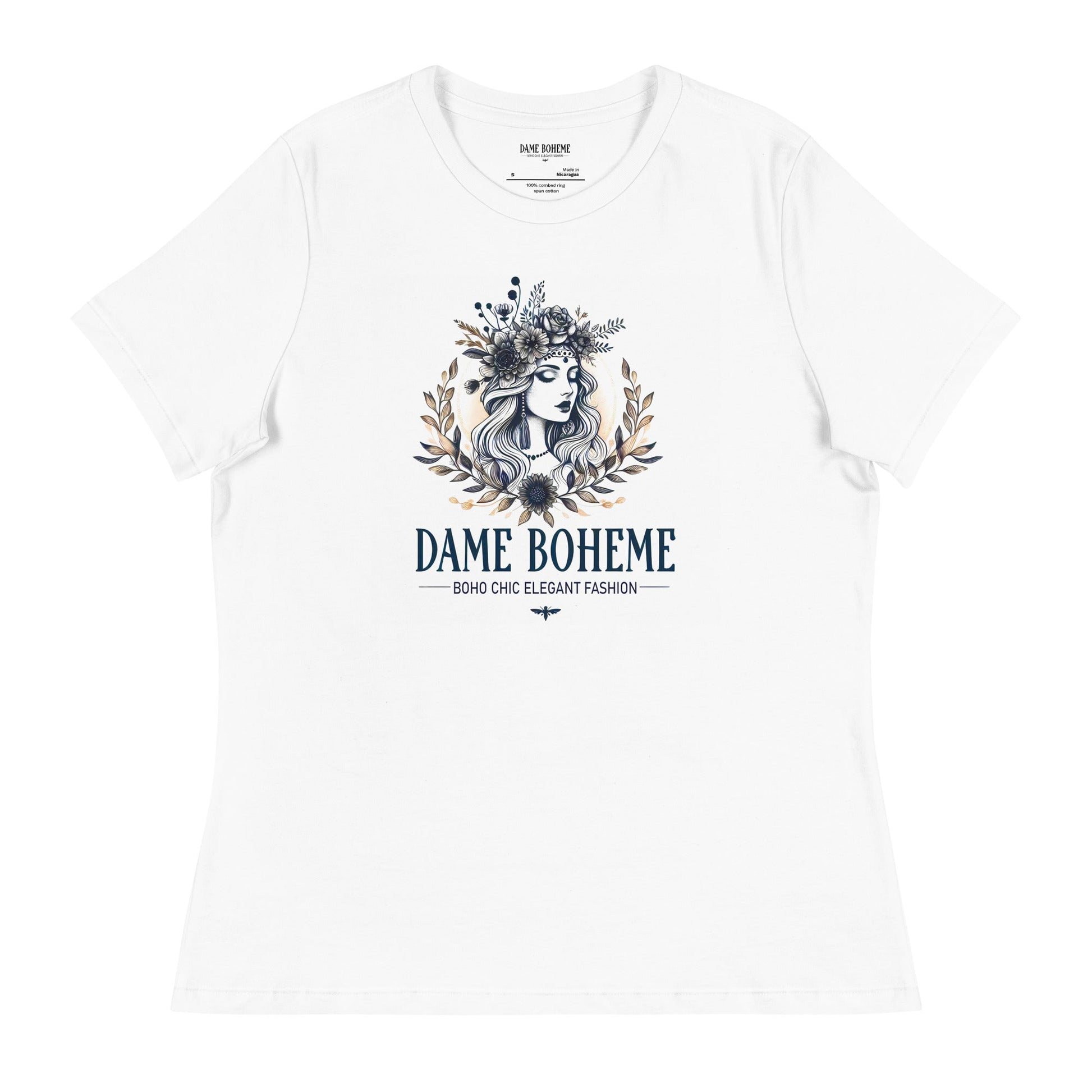 Dame Boheme Logo Women's Vintage Graphic T-Shirt  DAME BOHEME
