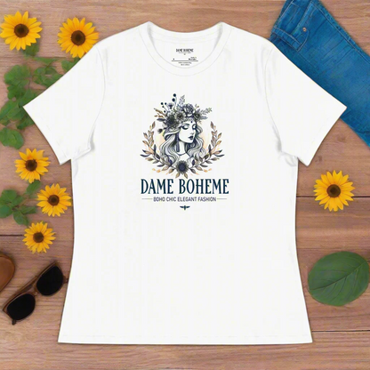 Dame Boheme Logo Women's Vintage Graphic T-Shirt  DAME BOHEME