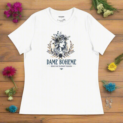 Dame Boheme Logo Women's Vintage Graphic T-Shirt  DAME BOHEME
