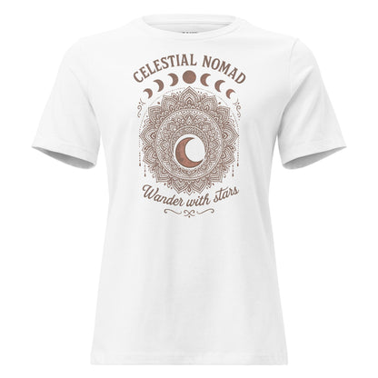 Celestial Nomad Vintage Bohemian Women's Graphic T-Shirt  DAME BOHEME