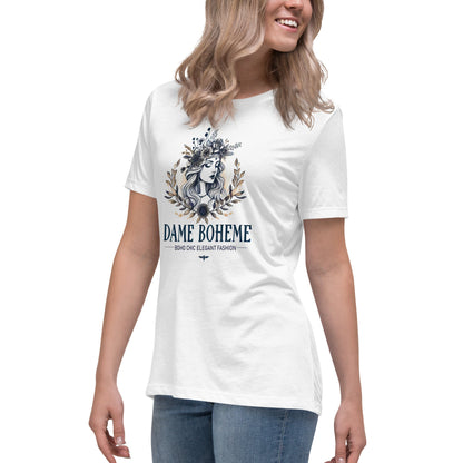 Dame Boheme Logo Women's Vintage Graphic T-Shirt  DAME BOHEME