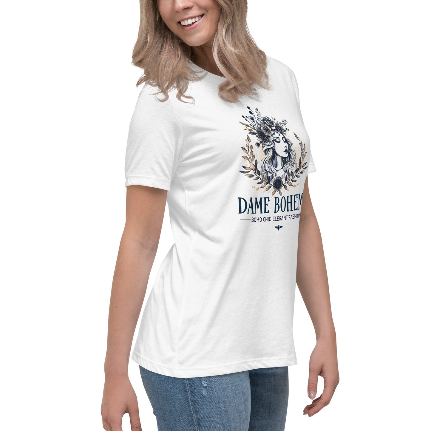Dame Boheme Logo Women's Vintage Graphic T-Shirt  DAME BOHEME