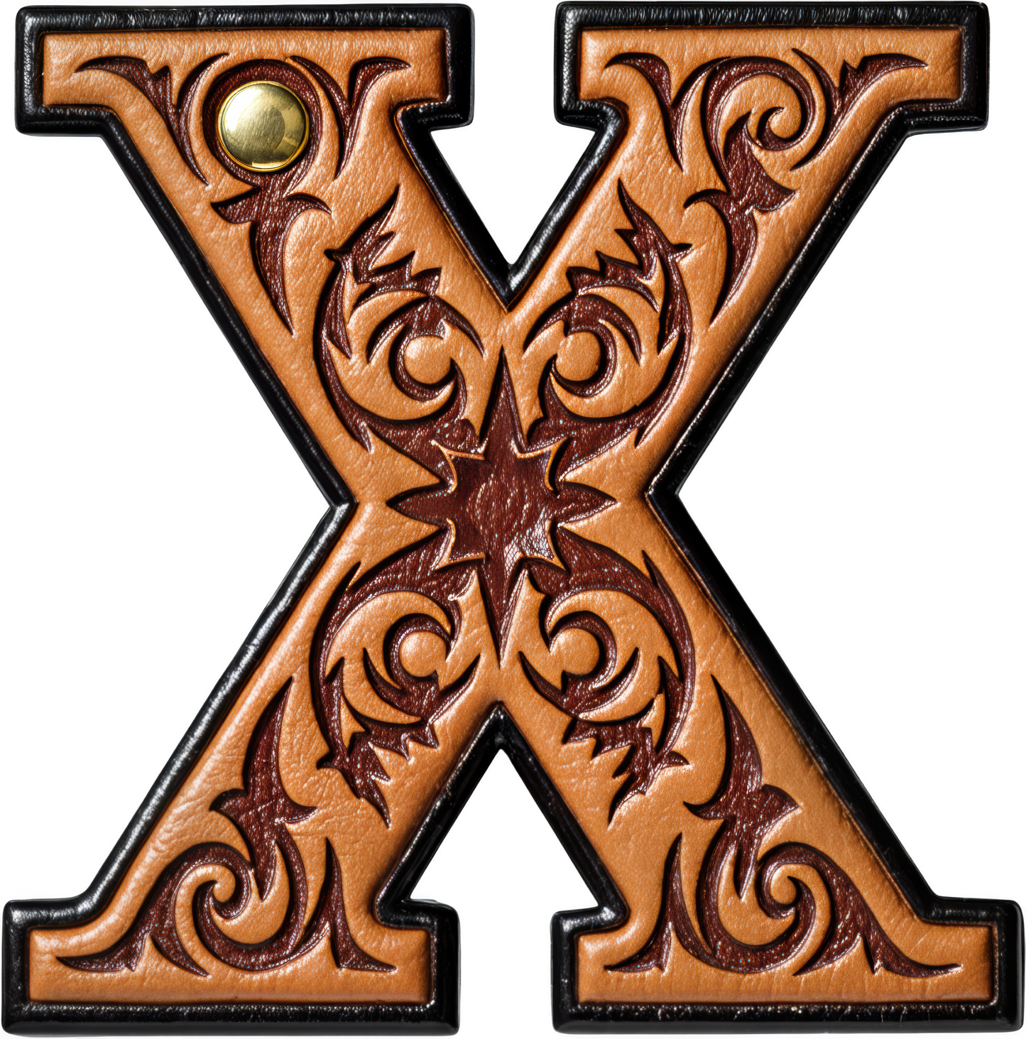 Monogrammed Initial Western Leather Look Saddle Longhorn Cowboy Cowgirl Kitchen Dish Towels Made in America  DAME BOHEME